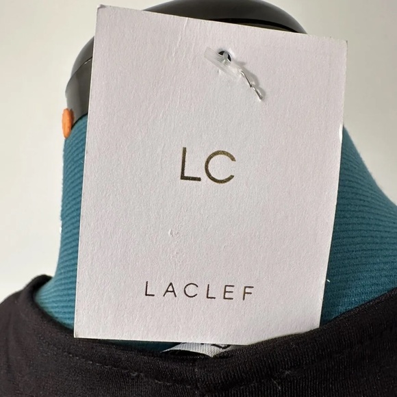 La Clef Maternity’s Women’s Black Sleeveless Stretch Pleated Waist Dress Size L - Picture 8 of 9